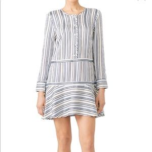 Alexis striped nicholina dress with pearl buttons